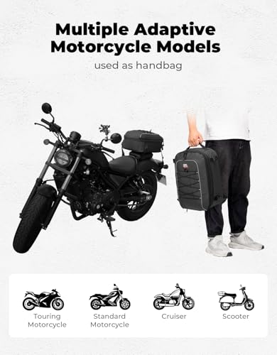KEMIMOTO Motorcycle Tail Bag, Waterproof Rear Seat - Image 5