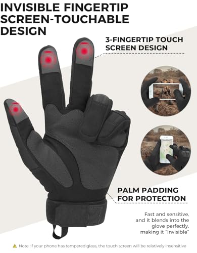 KEMIMOTO Tactical Touchscreen Motorcycle Gloves With Hard Shell - Image 3