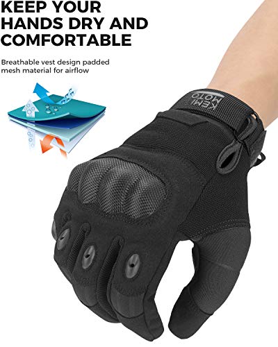 KEMIMOTO Tactical Touchscreen Motorcycle Gloves With Hard Shell - Image 4
