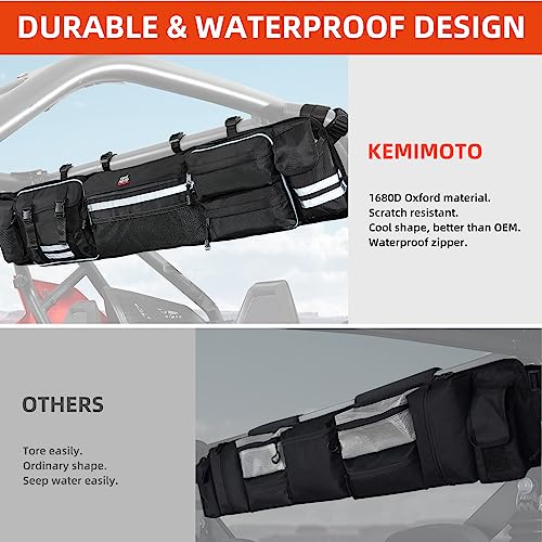 KEMIMOTO Universal UTV Roll Cage Rear Storage Bag - Image 4