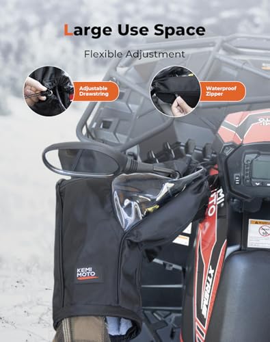 KEMIMOTO Upgraded ATV Windproof Handlebar Gauntlets - Image 4