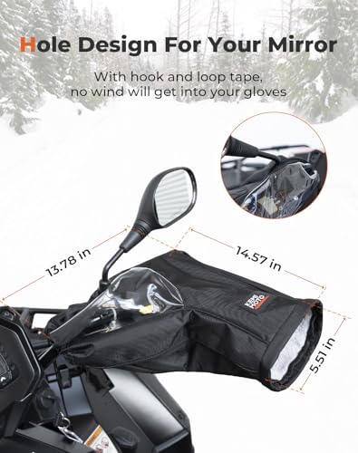 KEMIMOTO Upgraded ATV Windproof Handlebar Gauntlets - Image 5
