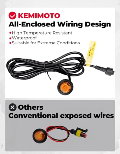 KEMIMOTO UTV ATV Street Legal Turn Signal Kit - Image 3