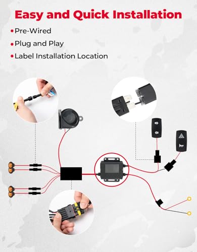 KEMIMOTO UTV ATV Street Legal Turn Signal Kit - Image 2