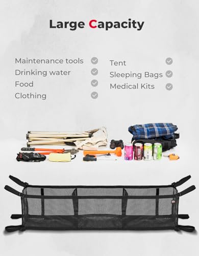 KEMIMOTO UTV Cargo Net Rear Bed Organizer - Image 2