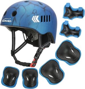 KAMUGO Kids Bike Helmet Set With Protective Gear
