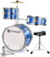 Vangoa Kids Drum Set, 14 Inch, Blue
