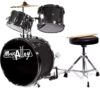 Music Alley Kids Drum Set With Throne, Cymbal (DBJK02-BK)