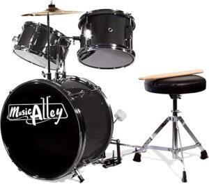 Music Alley Kids Drum Set With Throne, Cymbal (DBJK02-BK)