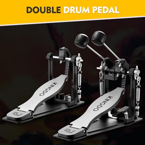 KINGDO CYMBALS Double Chain Bass Drum Pedal Set - Image 2