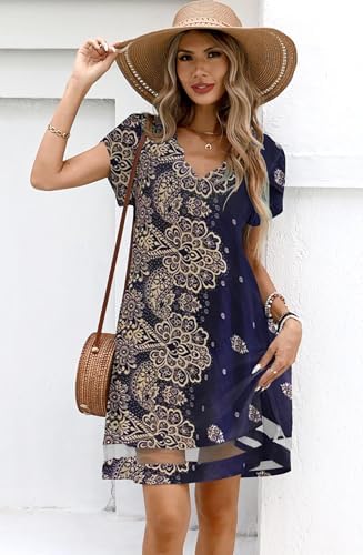 kipfall Summer Dresses Petal Short Sleeve V-Neck - Image 2
