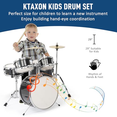 Ktaxon 5-Piece Junior Drums Set With Stool - Image 3