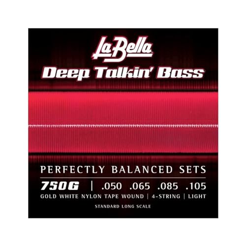 La Bella 750G Gold White Nylon Tape Bass Strings - Image 2