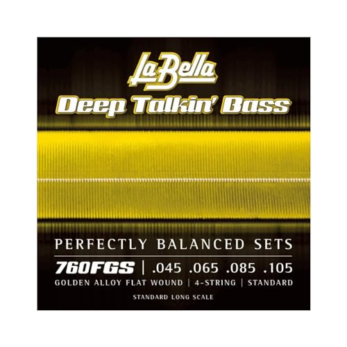 La Bella Golden Alloy Flat Wound Bass Strings 760FGS - Image 2