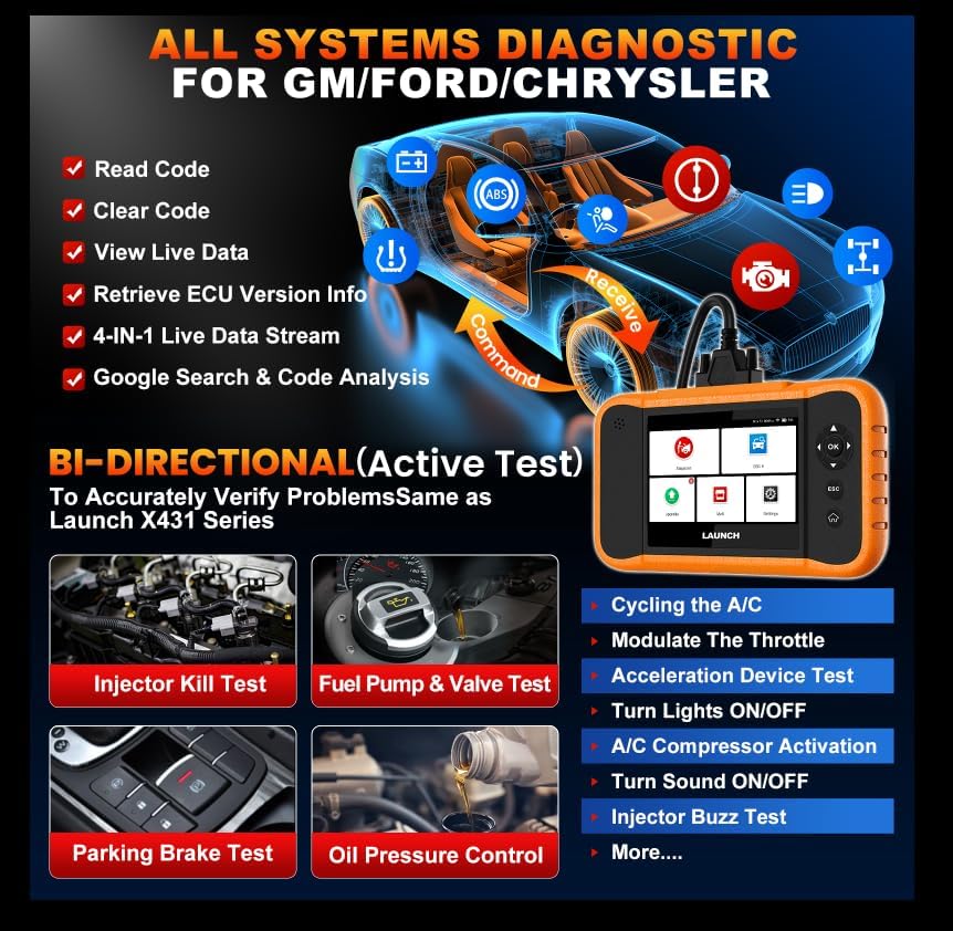 LAUNCH Creader Elite 2.0 FGC OBD2 Scanner - Image 3