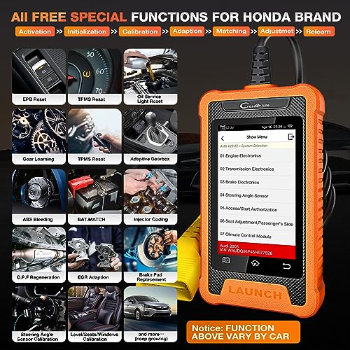 LAUNCH Creader Elite OBD2 Scanner For Honda Acura - Image 3