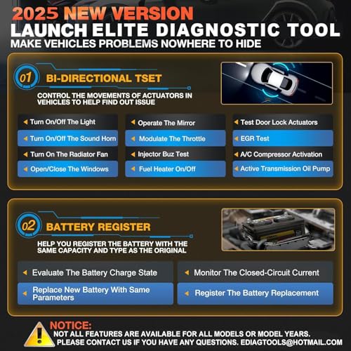 LAUNCH Creader Elite OBD2 Scanner For Honda Acura - Image 4