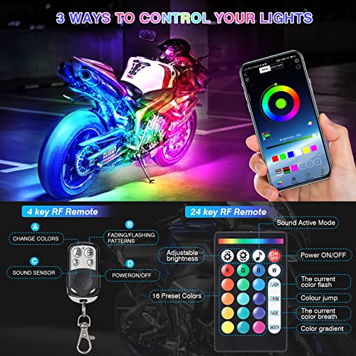 LD DARKEAGLE Motorcycle LED Light Kit With Brake - Image 2