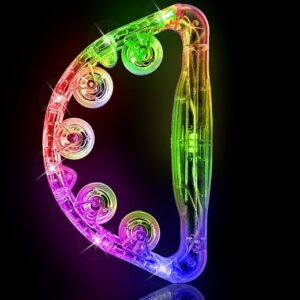 Aywewii LED Tambourine Light Up Musical Toy