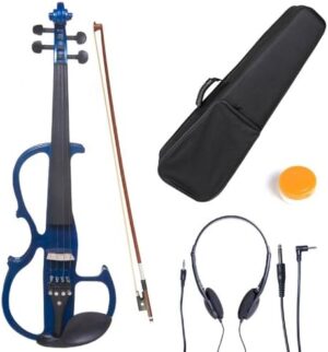 Cecilio Left-Handed Blue Electric Violin L4/4CEVN-L2BL