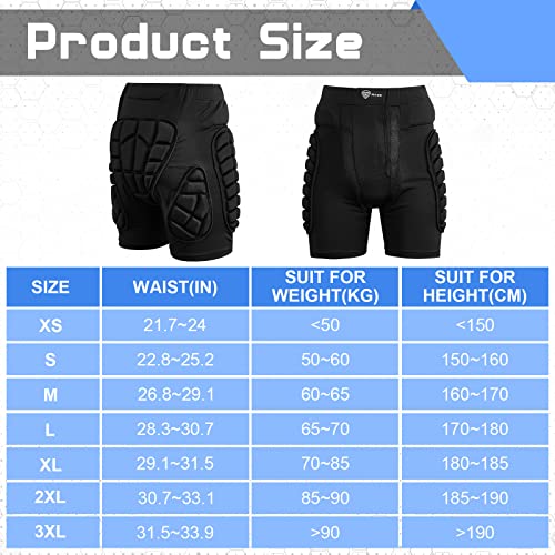 Lewtemi 3D Padded Hip, Knee, Elbow Pads Set - Image 2