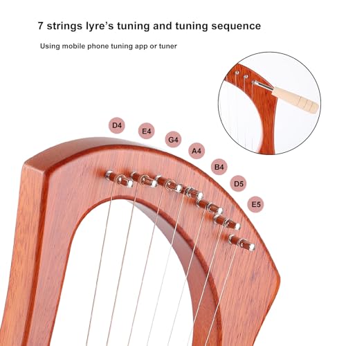 LIEKE 7 String Lyre Harp Instrument Kit - Image 4