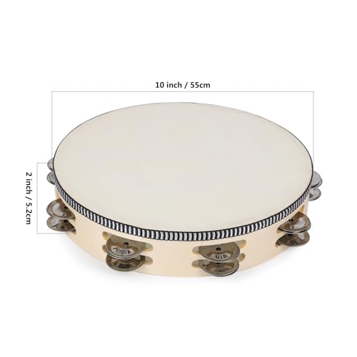 LIEKE Tambourine 10 Inch Goatskin Drumhead - Image 5