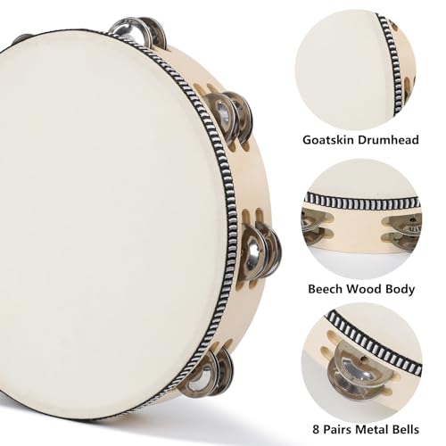 LIEKE Tambourine 10 Inch Goatskin Drumhead - Image 2