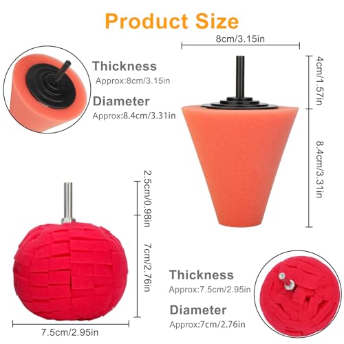 Linkstyle Car Wheel Hub Buffing Sponge Kit - Image 2