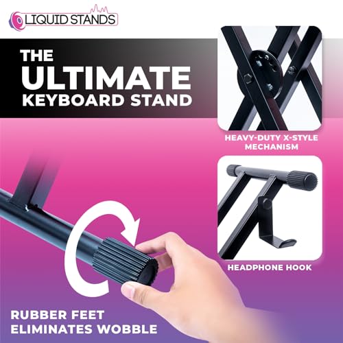 Liquid Stands Adjustable X Style Piano Keyboard Stand - Image 5