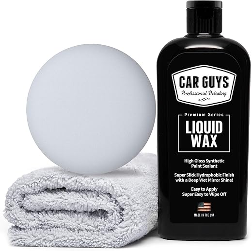 CAR GUYS Liquid Wax Kit | Carnauba Shine | 8 Oz