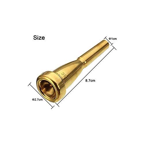 Liyafy 3pcs Bullet Shape Trumpet Mouthpiece Gold - Image 3