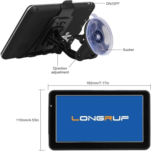 LONGRUF 7 Inch Car GPS With Voice Guidance - Image 4
