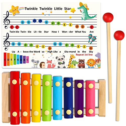 LOOIKOOS Xylophone For Kids With Mallets - Image 3