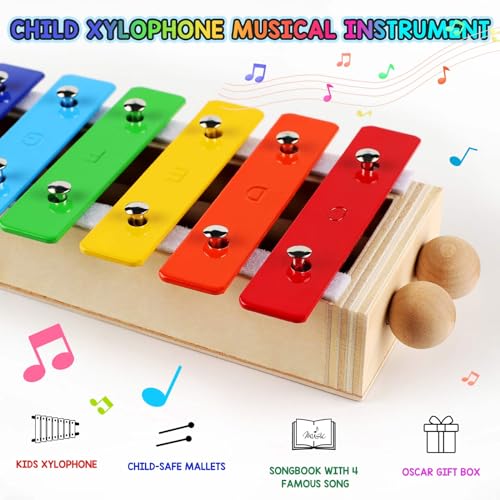 LOOIKOOS Xylophone For Kids With Mallets - Image 3