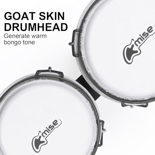 lotmusic Bongo Drums 6” and 7”, Black - Image 3