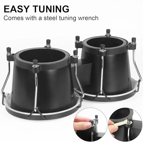 lotmusic Bongo Drums 6” and 7”, Black - Image 4