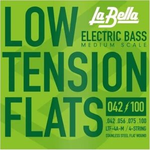 La Bella LTF-4A-M Low Tension Flats Bass Strings