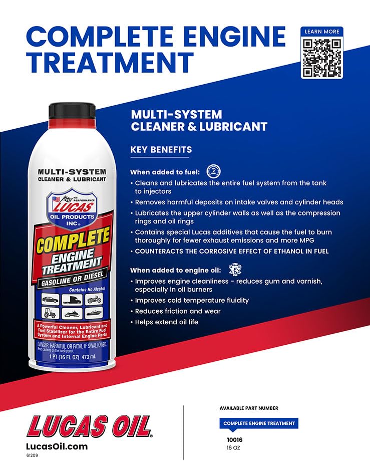 Lucas Oil Complete Engine Treatment - 16 Ounce - Image 3