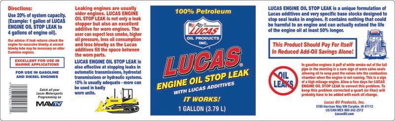 Lucas Oil Engine Oil Stop Leak - 1 Gallon - Image 2