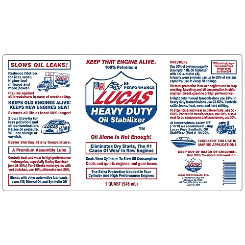 Lucas Oil Heavy Duty Oil Stabilizer - 1 Quart - Image 4