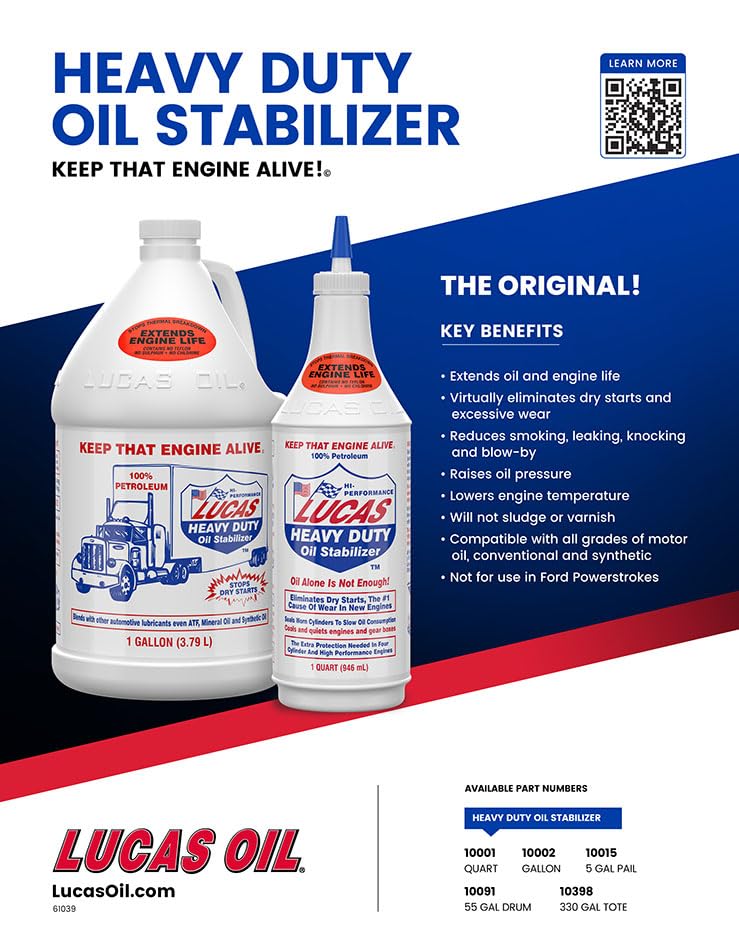 Lucas Oil Heavy Duty Oil Stabilizer - 32 oz - Image 3