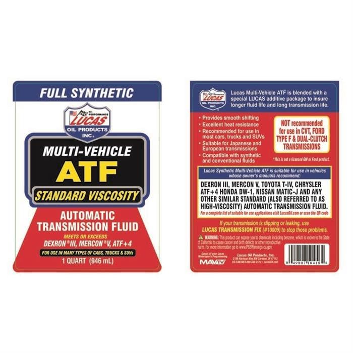 Lucas Oil Multi-Vehicle ATF 6x1 Qt - Image 4