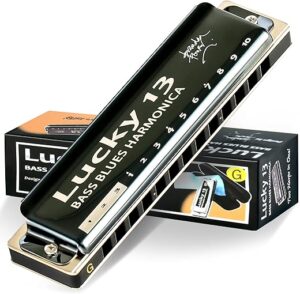 East top Lucky 13 Blues Harmonica G Key