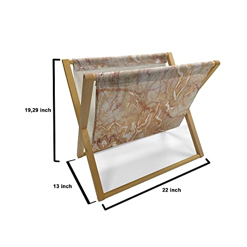 Lunarable Marble Print Magazine And Book Holder - Image 5