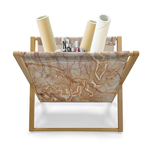 Lunarable Marble Print Magazine And Book Holder - Image 2