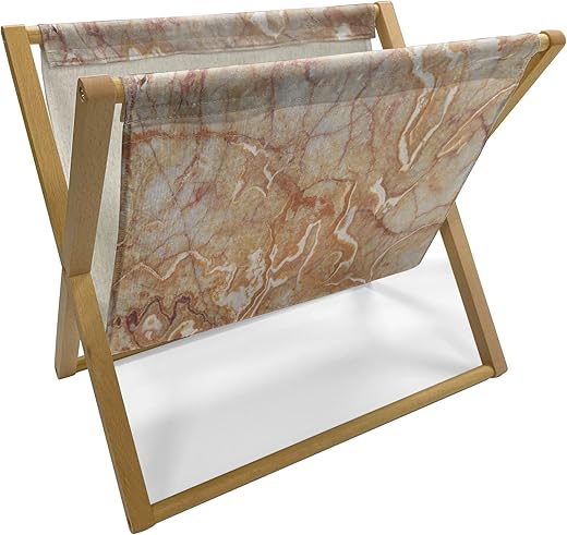 Lunarable Marble Print Magazine And Book Holder