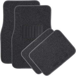 OxGord Luxe Carpet-Floor-Mats Set, Charcoal