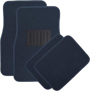 OxGord Luxe Carpet-Floor Mats Set, Navy Blue