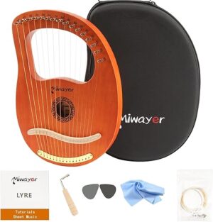 Miwayer Lyre Harp 16 Strings Mahogany Body